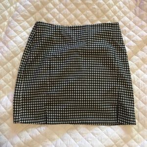 Eyeshadow Gingham Black & White Mini Skirt
